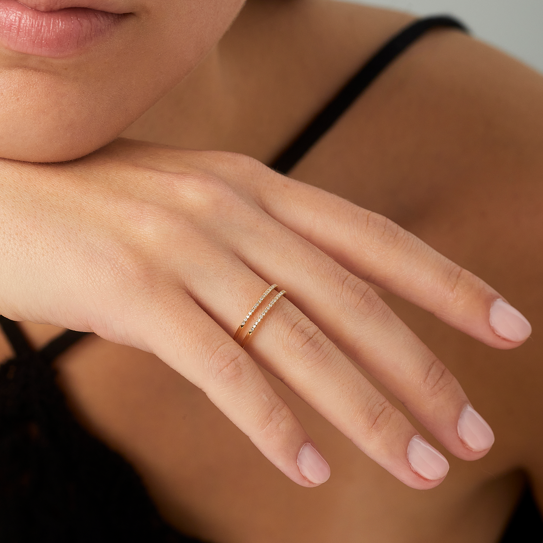 DOUBLE HALF ETERNITY RING