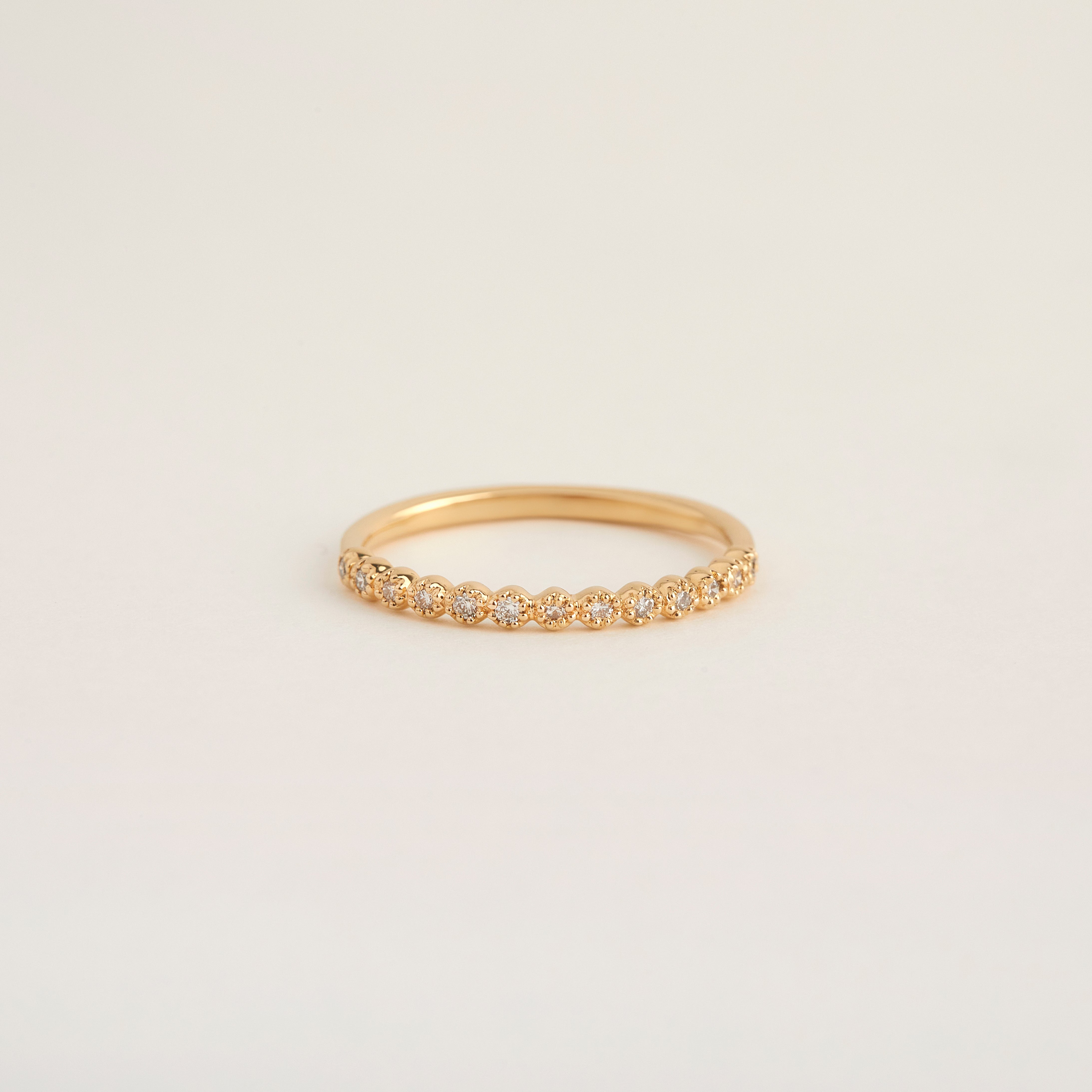 MILGRAIN HALF ETERNITY RING