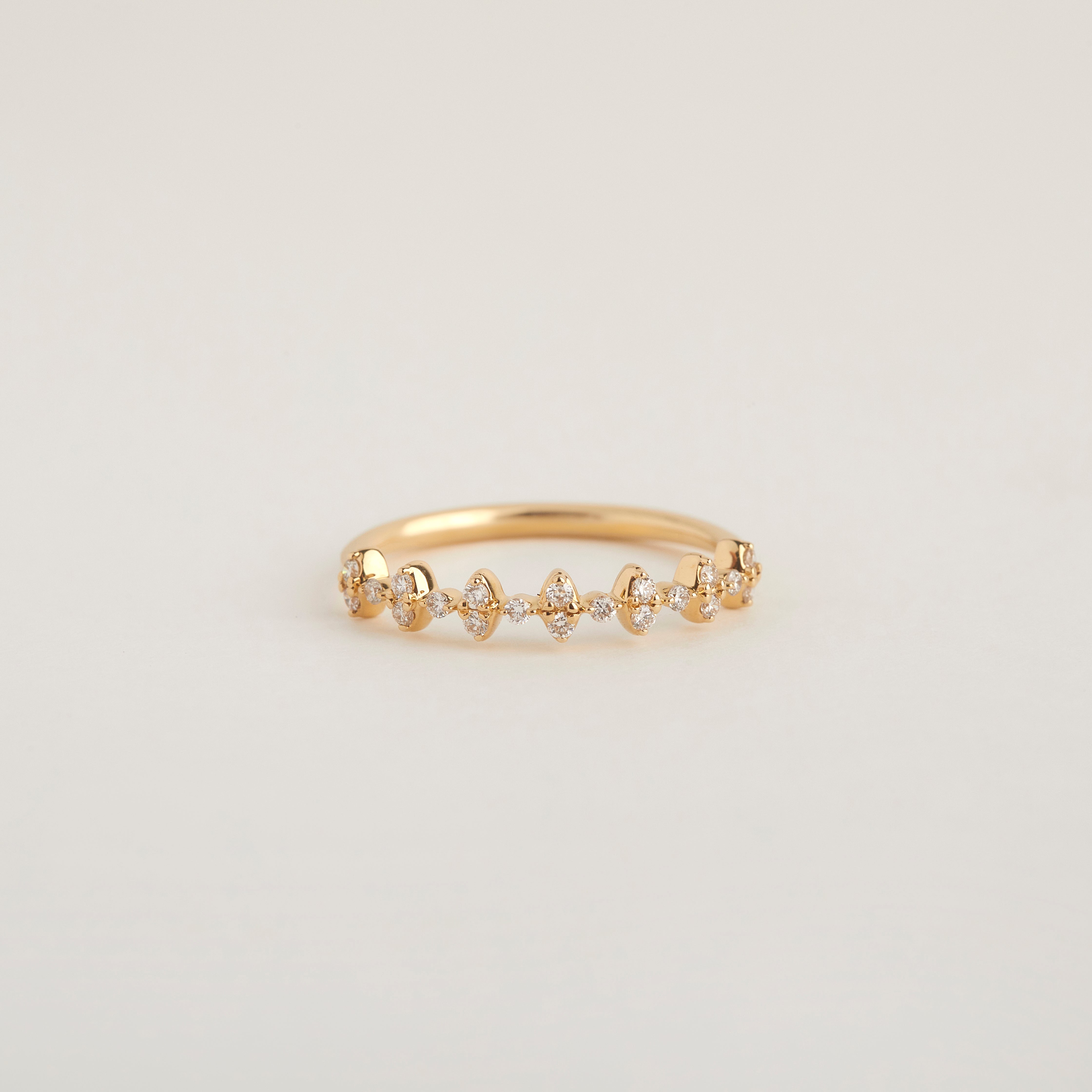 CROWN ILLUSION MARQUESE HALF ETERNITY RING